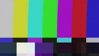 Sinyal Eski Vintage TV yok. Statik Renk Gürültüsü Örtüsü. Arıza Hatası Video Hasarı. Yanlış Parazit.