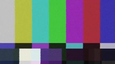 Sinyal Eski Vintage TV yok. Statik Renk Gürültüsü Örtüsü. Arıza Hatası Video Hasarı. Yanlış Parazit.