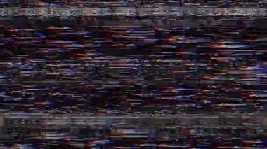 Gerçek analog arıza. Televizyonu kapat. Sosyal medya kanalı için siyah girişte beyaz yeşil gürültü.