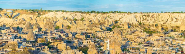Jasné Nádherné Panorama Slunné Cappadocia Starobylé Místo Turecku Asie Kvalitní — Stock fotografie
