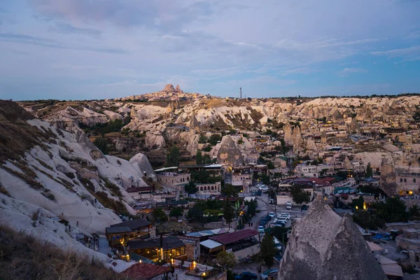 stock image scenic drone shot of sunrise in Cappadocia, one of the most beautiful places in the world. High quality photo