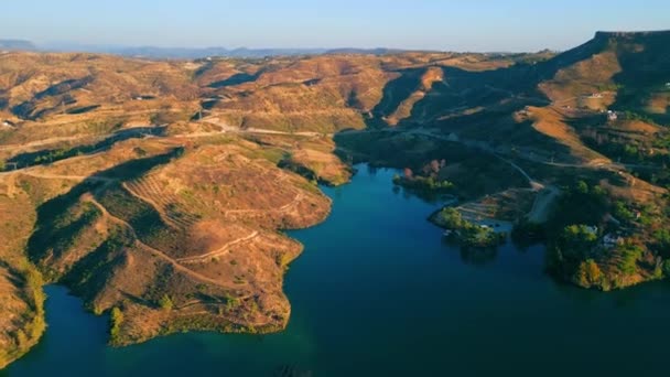 Dos Presas Río Manavgat Creando Lago Oymapinar Viajar Turquía Hermoso — Vídeo de stock