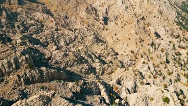 Schilderachtige Drone Video Van Rotsachtige Bergen Turkije Hoge Kwaliteit Beeldmateriaal — Stockvideo