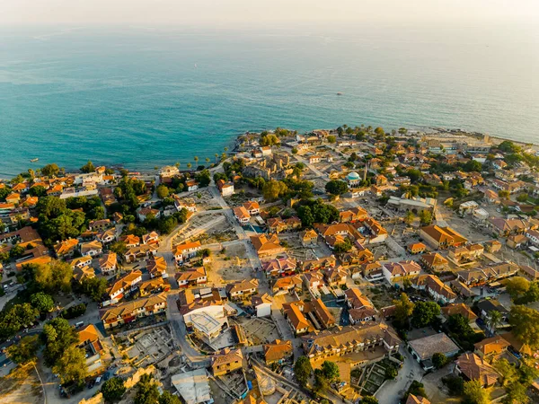 Türkiye Nin Antalya Ilindeki Bir Tatil Beldesi Olan Side Havadan — Stok fotoğraf