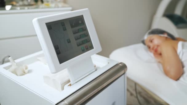 Tecnología Campo Medicina Estética Quirúrgica Cuidado Piel Interior Salón Cosmetólogo — Vídeo de stock