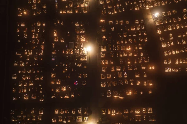 Halloween in Poland - Tradition of lighting candles and celebrating All Hallows Day in Europe. High quality photo