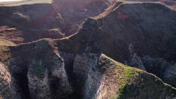 Flamborough Tepesi Nde Gün Doğumu Yüksek Kalite Görüntü — Stok video