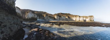 Flamborough Head, North Sea, Yorkshire 'daki kayalıkların muhteşem manzarası. Yüksek kalite fotoğraf