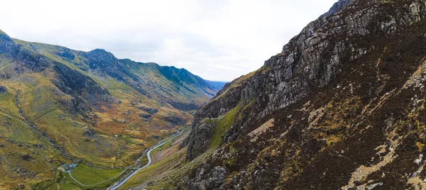 stock image high-angle view of the stunning nature of Snowdonia National Park in Wales, UK. High quality photo