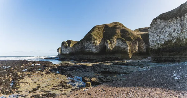 Flamborough, İngiltere 'nin Yorkshire, Kuzey Denizi' ndeki İngiltere 'nin doğu kıyısındaki Filey kasabası yakınlarında yer alıyor. Yüksek kalite fotoğraf