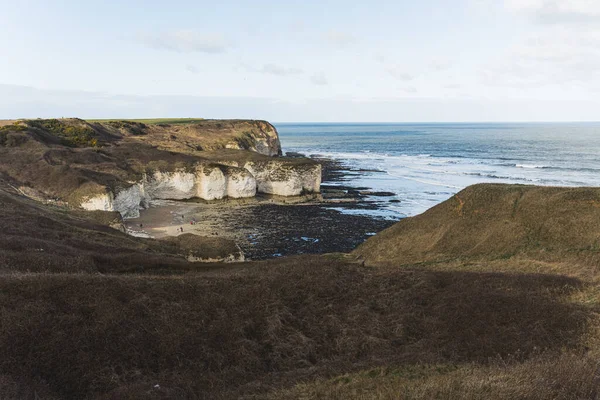 弗兰伯勒头绿色粉笔悬崖和北海地平线 高质量的照片 — 图库照片