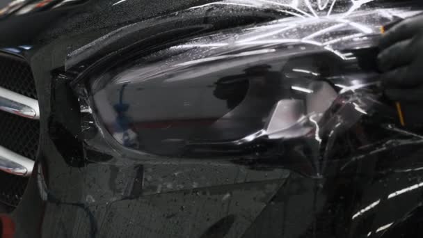 자동차 헤드라이트를 점화하는 고품질 — 비디오