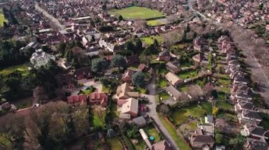 Nottingham 'daki Old Market Meydanı' nın kuş bakışı manzarası. Yüksek kalite 4k görüntü
