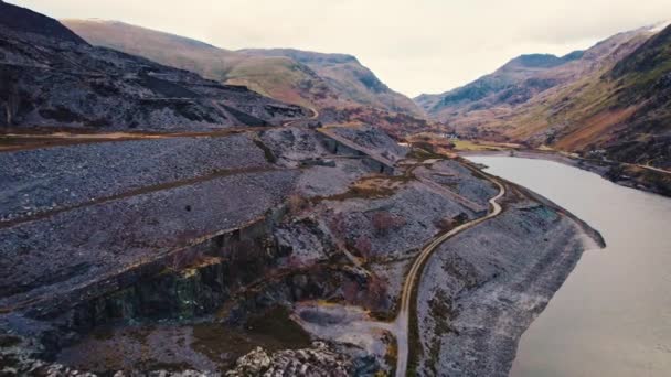 Piste Dans Parc National Snowdonia Pays Galles Nord Royaume Uni — Video
