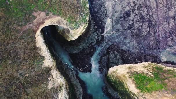 Flamborough Tepesi Nin Üzerinde Parlayan Güzel Güneş Işığı Beyaz Tebeşir — Stok video
