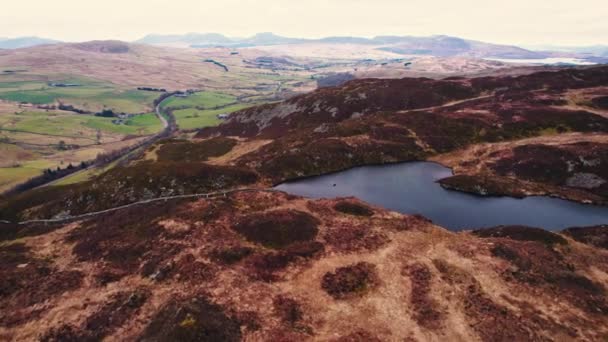 Drámai Panoráma Walesi Völgyre Snowdonia Nemzeti Parkban Rozoga Nap Wales — Stock videók