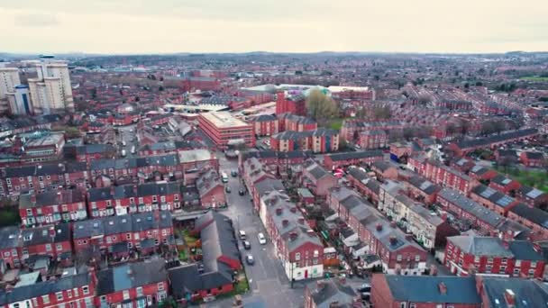 Luftaufnahme Von Büros Und Unterkünften Stadtzentrum Von Nottingham Schöne Architektur — Stockvideo