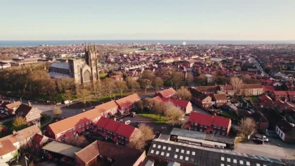 Drone Panoramique Quartier Wollaton Par Une Belle Journée Banlieue Nottingham — Video