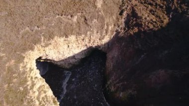 Flamborough Head, Birleşik Krallık sahillerinde yatan ve dinlenen foklar. Yüksek kalite 4k görüntü
