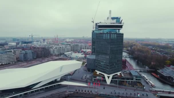 Eye Film Museum Adam Tower Amsterdam North Netherlands Vysoce Kvalitní — Stock video
