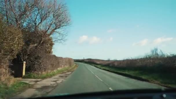 Dirigindo Uma Estrada Aberta Norte País Gales Dia Mal Humorado — Vídeo de Stock