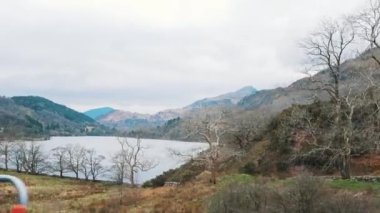 Birleşik Krallık 'ın Kuzey Galler' indeki Snowdonia Ulusal Parkı. Snowdonia, Galler 'in kuzeyindeki bir dağ silsilesidir. Yüksek kalite 4k görüntü