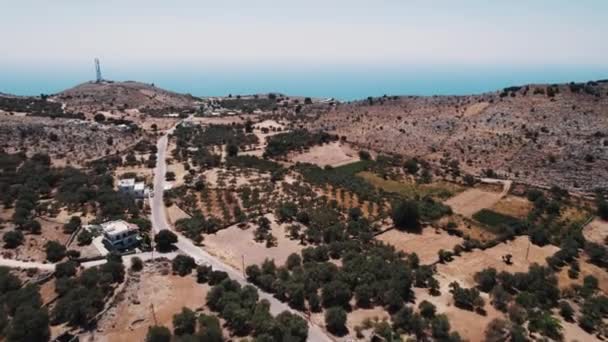 Georgioupoli Village Légèrement Grand Animé Embouchure Rivière Almiros Dans Nord — Video