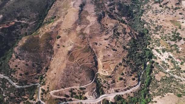 Drone Che Sorvola Topolia Gorge Prefettura Chania Creta Grecia Filmati — Video Stock