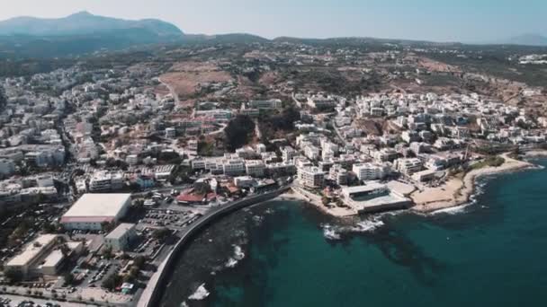 Rethymno Situado Extremo Norte Prefectura Construido Por Mar Una Ciudad — Vídeo de stock
