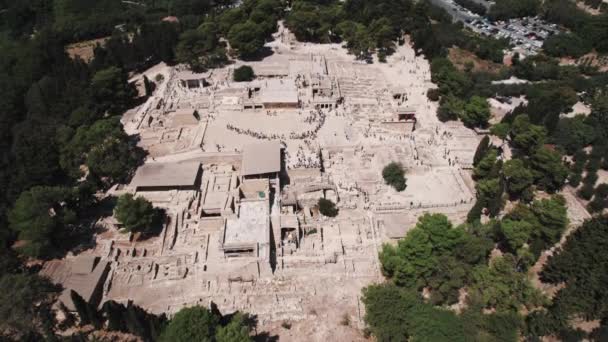 Minoan Palace Knossos Vista Drone Cima Grécia Imagens Alta Qualidade — Vídeo de Stock