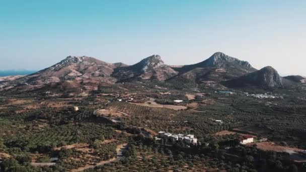 Manzaralı Kouroupa Dağı Yabani Otlar Yunan Mutlu Tatiller Akdeniz Doğasının — Stok video
