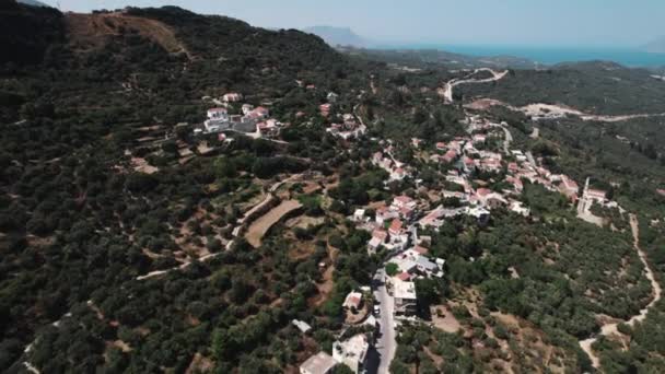Topolia Niché Dans Zone Intérieure Luxuriante Kissamos Dans Préfecture Crète — Video