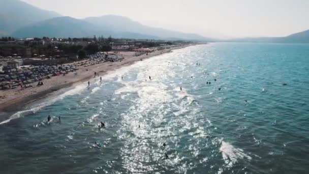 Playa Aldea Kavros Isla Creta Grecia Aguas Turquesas Mágicas Lagunas — Vídeo de stock
