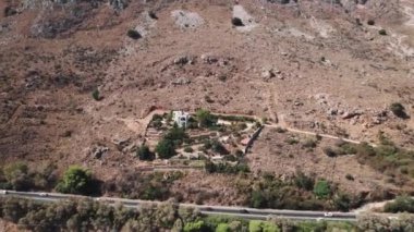 Souda Körfezi, Chania yakınlarında Ormos Soudas, İHA ile Yunanistan. Yüksek kalite 4k görüntü