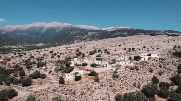Vista Drones Cordilheira Lefka Ori White Mountains Creta Imagens Alta — Vídeo de Stock