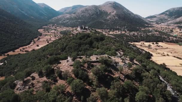 Vista Panorâmica Drone Topolia Gorge Paisagem Montanhosa Biodiversidade Contra Céu — Vídeo de Stock