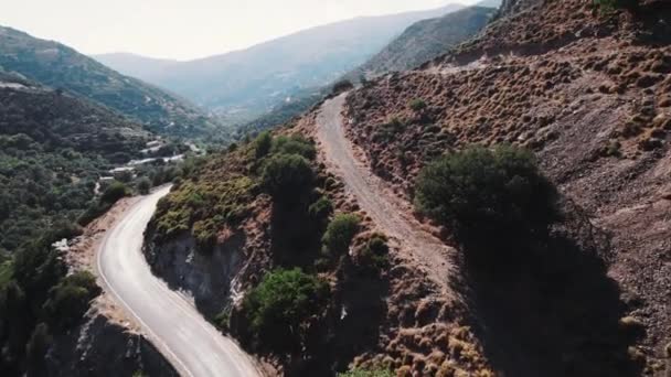 Carretera Estrecha Con Curvas Través Garganta Topolia Vista Desde Perspectiva — Vídeos de Stock