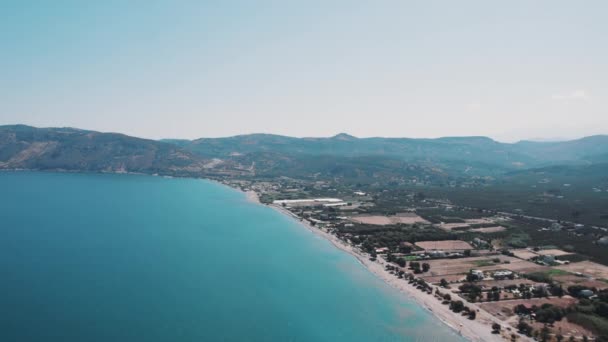 クレタ島のキサモスの町 ギリシャ 風光明媚な空中撮影 高品質の4K映像 — ストック動画