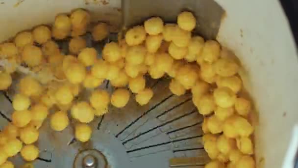 Концепція Промислової Машини Очищення Продуктів Харчування Процес Миття Очищення Жовтих — стокове відео
