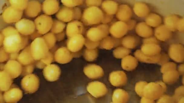 Pommes Terre Pendant Processus Lavage Dans Industrial Machine Préparation Des — Video