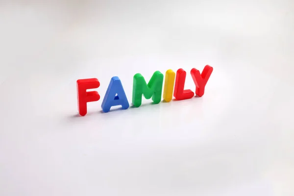 Red Green Blue Yellow Plastic Toy Capital Font Letter Alphabet — Stock Photo, Image