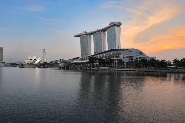 Singapura Sandálias Baía Abril 2023 Famoso Marina Bay Sands Marco — Fotografia de Stock