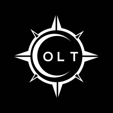 OLT soyut teknoloji çemberi logo tasarımını siyah arka plana ayarlıyor. OLT yaratıcı harflerin baş harfleri harf logosu. OLT soyut teknoloji dairesi siyah arkaplan üzerine logo tasarımı ayarlıyor. OLT yaratıcı harfler harfi logosu.