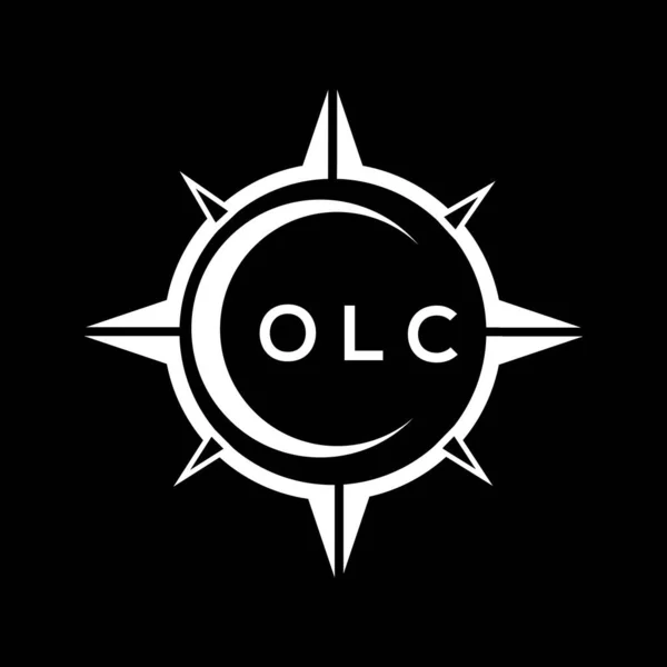 Olc Abstract Technology Circle Визначає Дизайн Логотипу Чорному Тлі Творчі — стоковий вектор