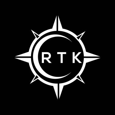 RTK soyut teknoloji çemberi logo tasarımını siyah arkaplan üzerine kuruyor. RTK yaratıcı harflerin baş harfleri harf logosu kavramı. RTK soyut teknoloji çemberi siyah arkaplan üzerine logo tasarımı yapıyor. RTK yaratıcı baş harfleri harf logosu kavramı. RTK soyut teknolojisi