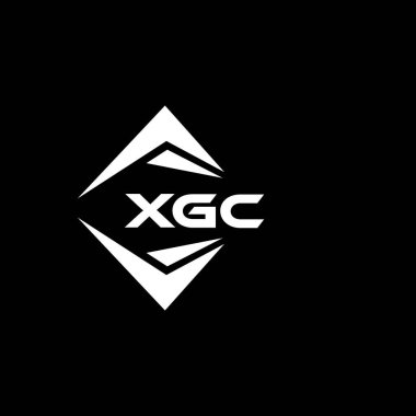 Siyah zemin üzerinde XGC soyut teknoloji logo tasarımı. XGC yaratıcı harf logosu kavramı.