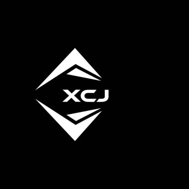 Siyah arka planda XCJ soyut teknoloji logosu tasarımı. XCJ yaratıcı harflerin baş harfleri logo kavramı.