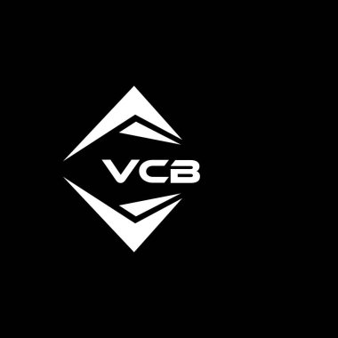 Siyah arka planda VCB soyut teknoloji logosu tasarımı. VCB yaratıcı harflerin baş harfleri logo kavramı.