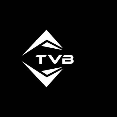 Beyaz arka planda TVB soyut teknoloji logosu tasarımı. TVB yaratıcı harf logosu kavramı.