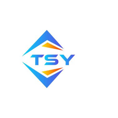 Beyaz arka planda TSY soyut teknoloji logosu tasarımı. TSY yaratıcı harflerin baş harfleri logo kavramı.